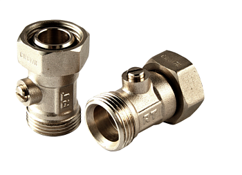 Клапаны запорные ниж.подключ.прямые раздельные 3/4х3/4ЕК